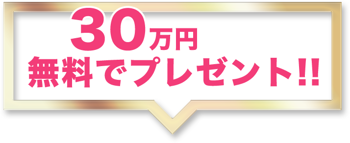 30万円相当を無料でプレゼント!!