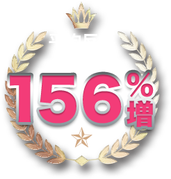 平均反響獲得数156%増
